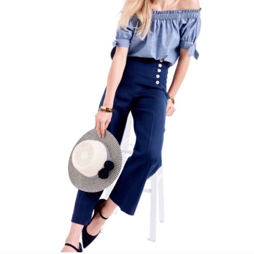 J Crew linen sailor pants